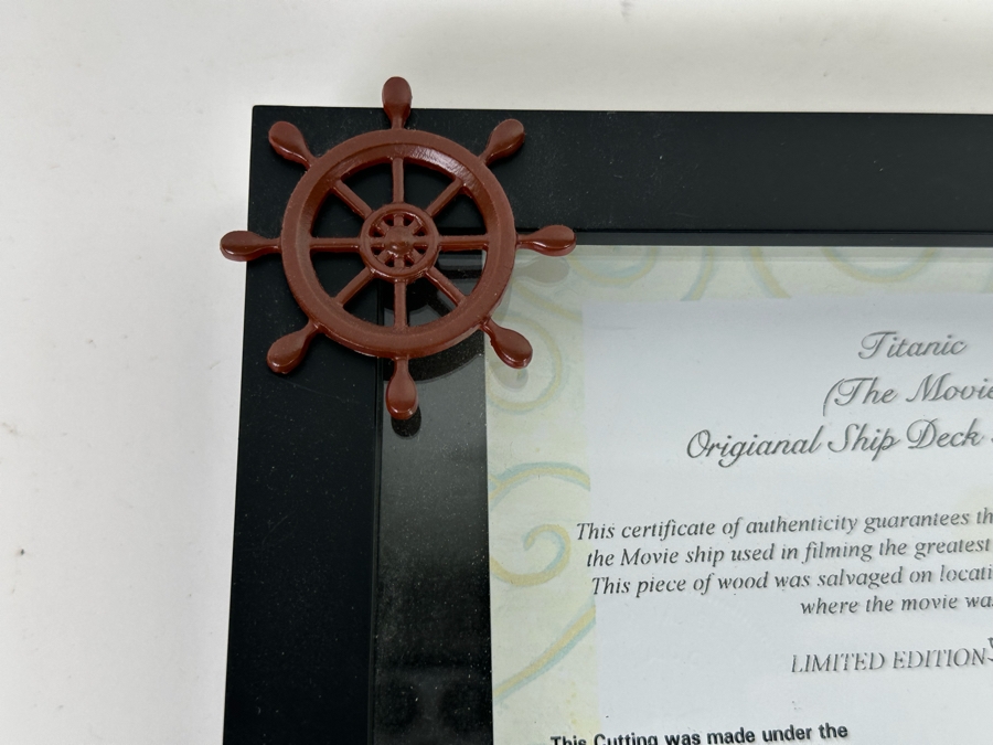 Original Ship Deck Floorboard From The Movie Titanic Limited Edition With Cert Framed 8 X 10 [Photo 10]