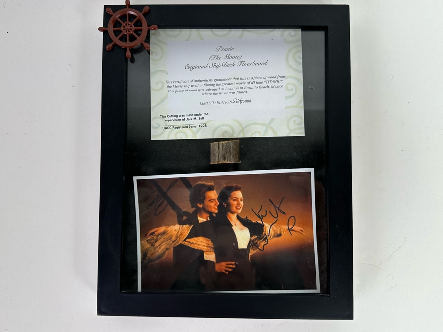 Original Ship Deck Floorboard From The Movie Titanic Limited Edition With Cert Framed 8 X 10 [Photo 2]