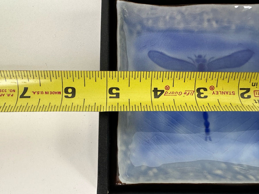 Collection Of Four Japanese Dragonfly Plates 5 X 5 With Box [Photo 8]