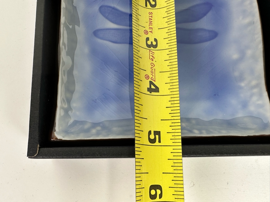 Collection Of Four Japanese Dragonfly Plates 5 X 5 With Box [Photo 9]