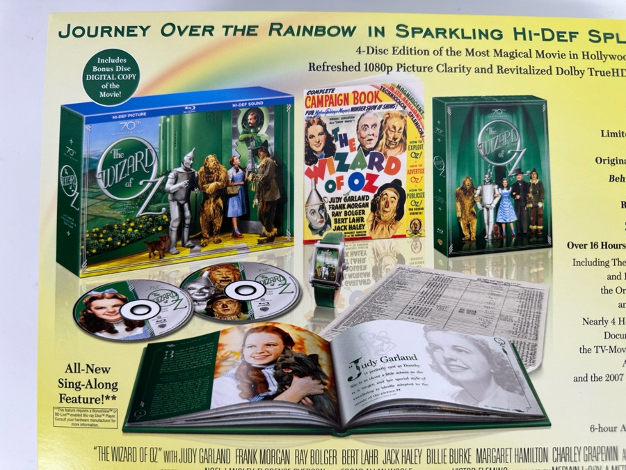Limited Edition The 70th Anniversary Of The Wizard Of Oz Ultimate Collector's Edition With Book And Watch [Photo 7]