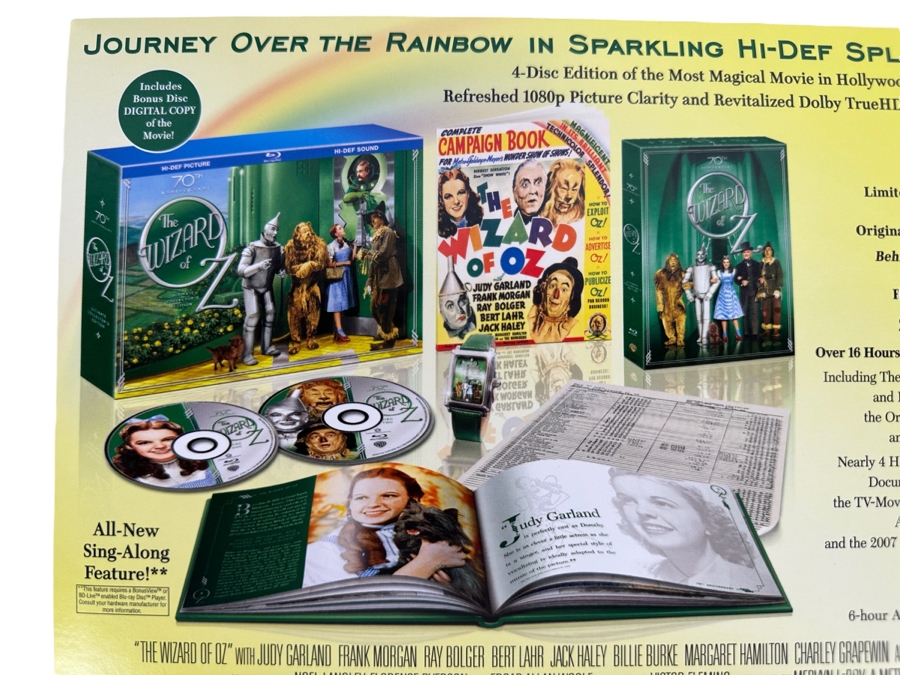 Limited Edition The 70th Anniversary Of The Wizard Of Oz Ultimate Collector's Edition With Book And Watch [Photo 3]