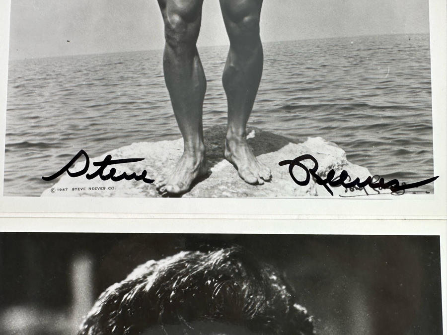 Five Autographed 8 X 10 B&W Photographs Of Movie Star / Bodybuilder Steve Reeves [Photo 10]