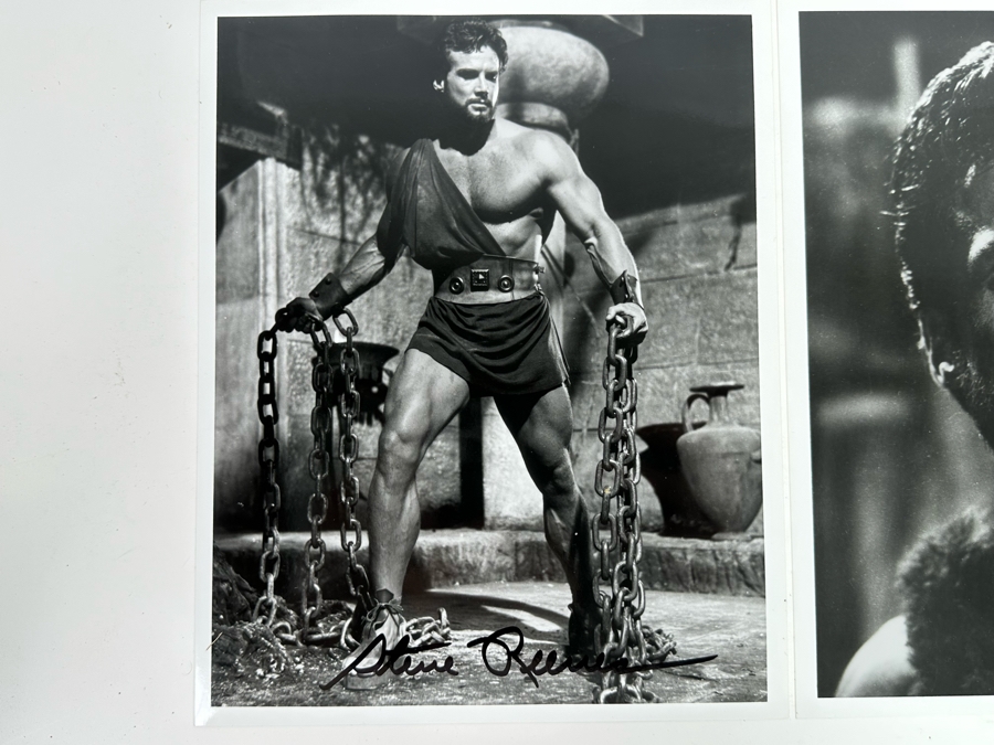 Five Autographed 8 X 10 B&W Photographs Of Movie Star / Bodybuilder Steve Reeves [Photo 5]