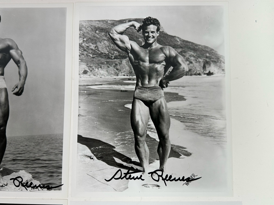 Five Autographed 8 X 10 B&W Photographs Of Movie Star / Bodybuilder Steve Reeves [Photo 7]
