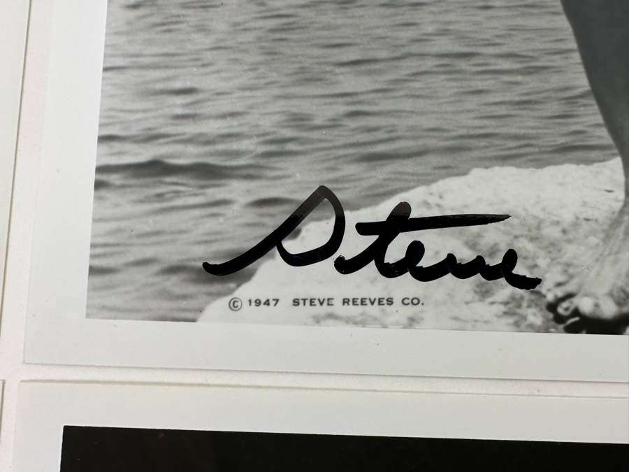 Five Autographed 8 X 10 B&W Photographs Of Movie Star / Bodybuilder Steve Reeves [Photo 12]