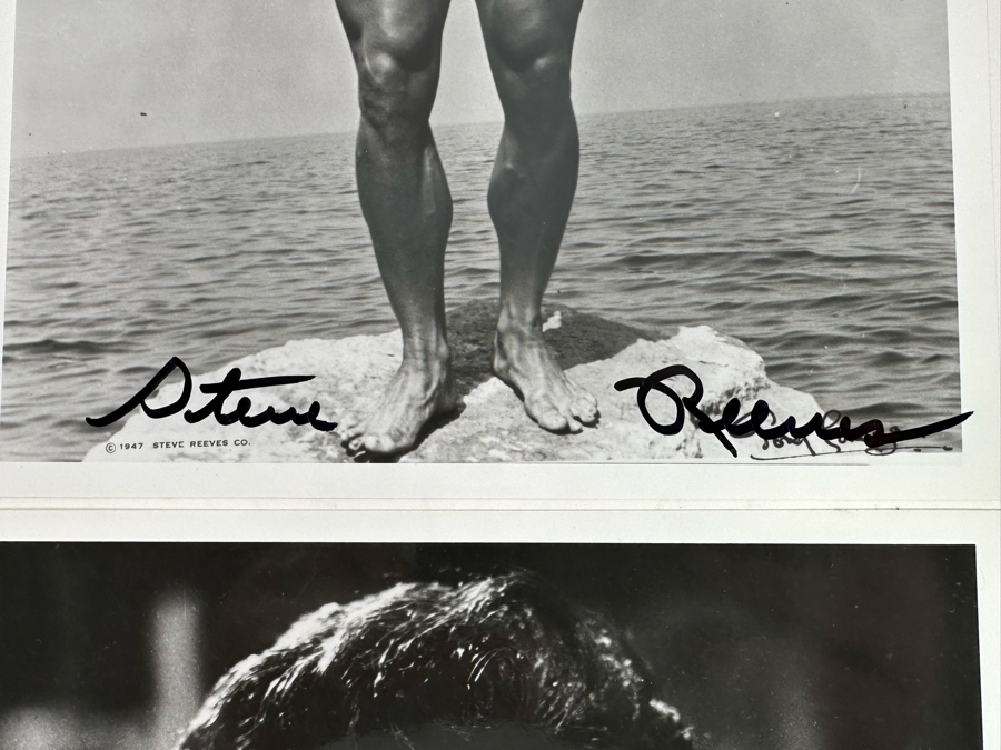 Five Autographed 8 X 10 B&W Photographs Of Movie Star / Bodybuilder Steve Reeves [Photo 11]