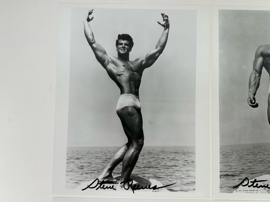 Five Autographed 8 X 10 B&W Photographs Of Movie Star / Bodybuilder Steve Reeves [Photo 13]