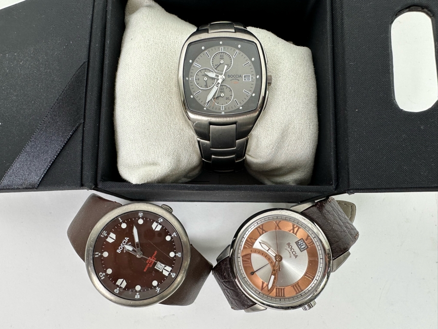 Three Boccia Titanium Wrist Watches [Photo 2]