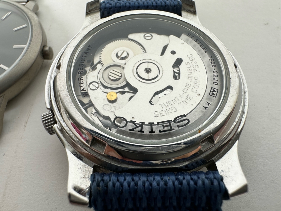 SEIKO Automatic 21 Jewels Wrist Watch 7S26C With Clear Back And Skagen Denmark Titanium Wrist Watch 170LTTM [Photo 5]