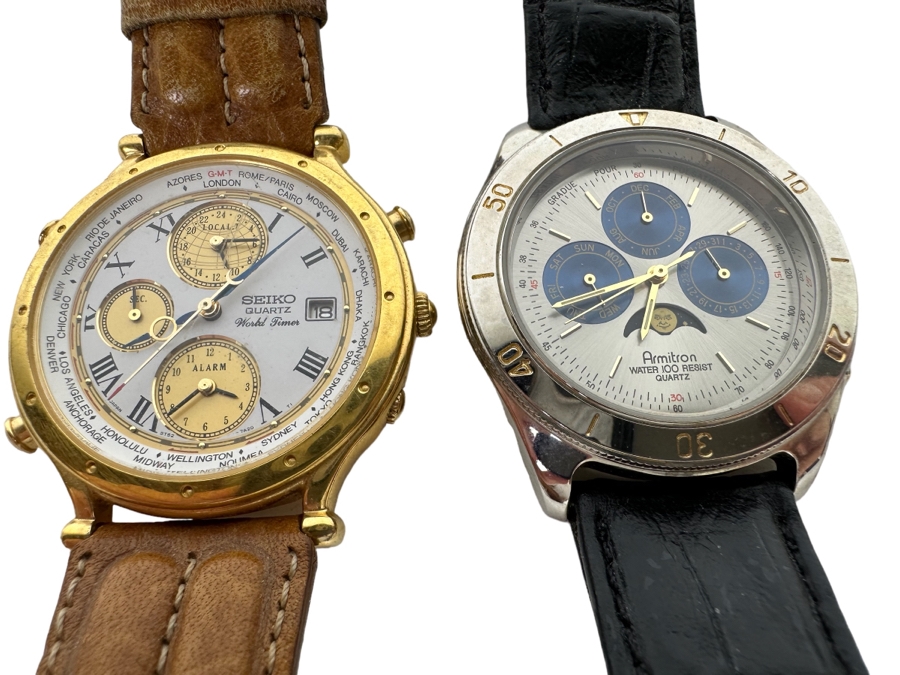 SEIKO Quartz World Times Wrist Watch And Armitron Quartz Wrist Watch [Photo 1]