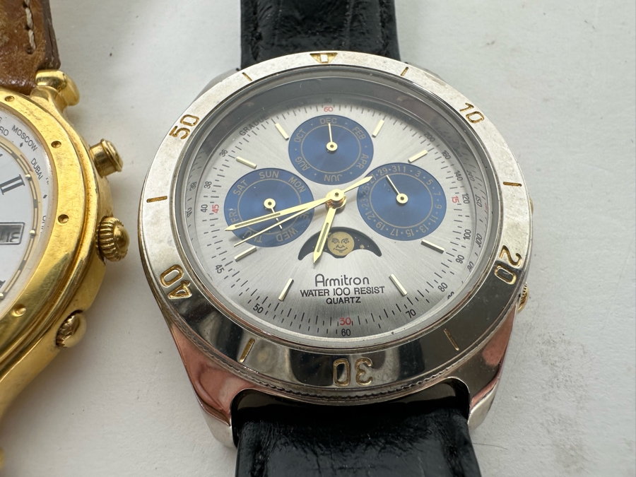 SEIKO Quartz World Times Wrist Watch And Armitron Quartz Wrist Watch [Photo 5]