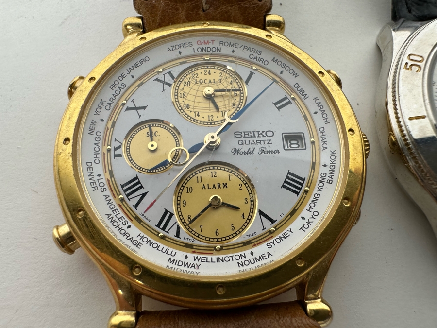 SEIKO Quartz World Times Wrist Watch And Armitron Quartz Wrist Watch [Photo 4]