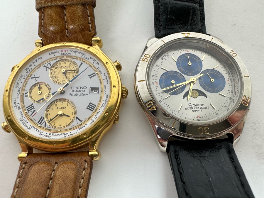 SEIKO Quartz World Times Wrist Watch And Armitron Quartz Wrist Watch [Photo 3]