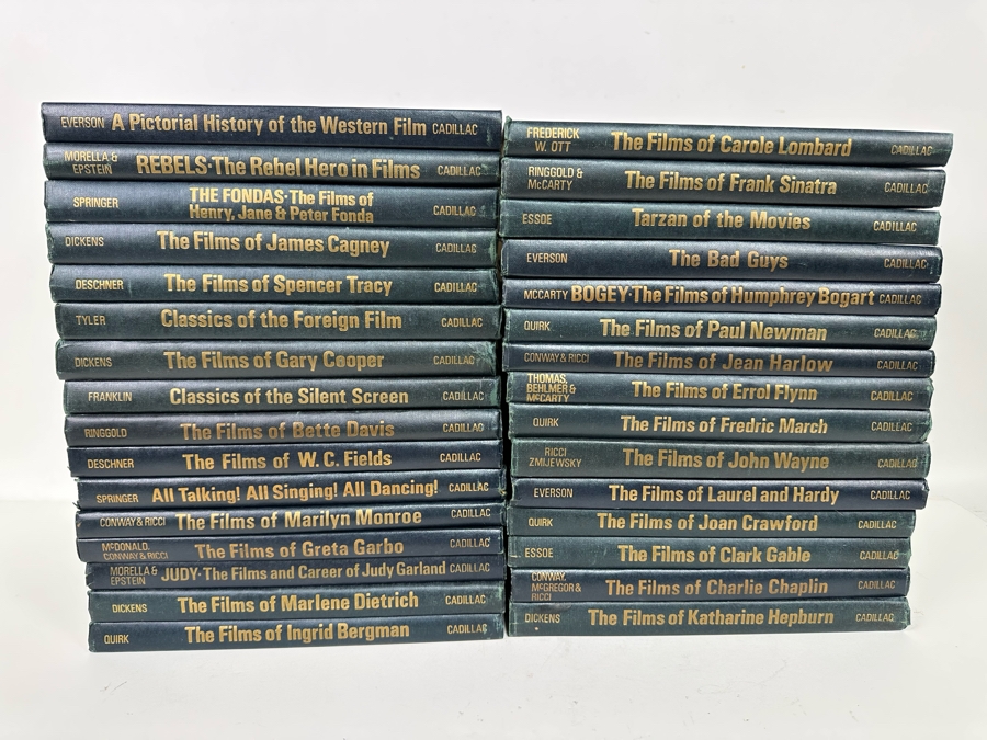 1971 Hardcover Books Documenting The Films Of Various Actors Including Marilyn Monroe, Charlie Chaplin, Clark Gable, Paul Newman - Cadillac The Citadel Press - 31 Books Total (Some First Edition) [Photo 2]