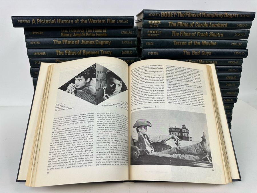 1971 Hardcover Books Documenting The Films Of Various Actors Including Marilyn Monroe, Charlie Chaplin, Clark Gable, Paul Newman - Cadillac The Citadel Press - 31 Books Total (Some First Edition) [Photo 6]