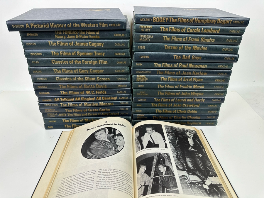 1971 Hardcover Books Documenting The Films Of Various Actors Including Marilyn Monroe, Charlie Chaplin, Clark Gable, Paul Newman - Cadillac The Citadel Press - 31 Books Total (Some First Edition) [Photo 7]