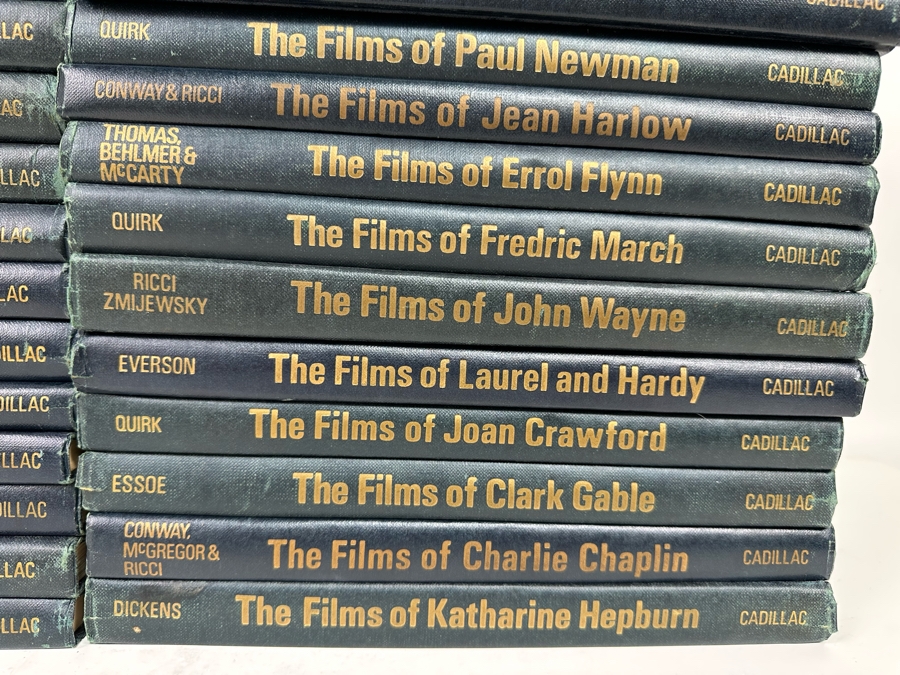 1971 Hardcover Books Documenting The Films Of Various Actors Including Marilyn Monroe, Charlie Chaplin, Clark Gable, Paul Newman - Cadillac The Citadel Press - 31 Books Total (Some First Edition) [Photo 12]