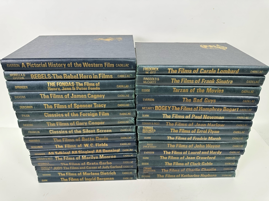 1971 Hardcover Books Documenting The Films Of Various Actors Including Marilyn Monroe, Charlie Chaplin, Clark Gable, Paul Newman - Cadillac The Citadel Press - 31 Books Total (Some First Edition) [Photo 4]