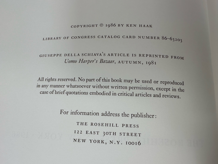 Limited Edition Hardcover Book With Slipcase Ken Haak Private Collection Photography Book 1986 [Photo 5]