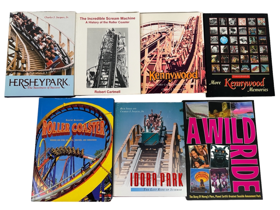 Roller Coaster Amusement Park Books (Some Signed First Edition Books) - See Photos