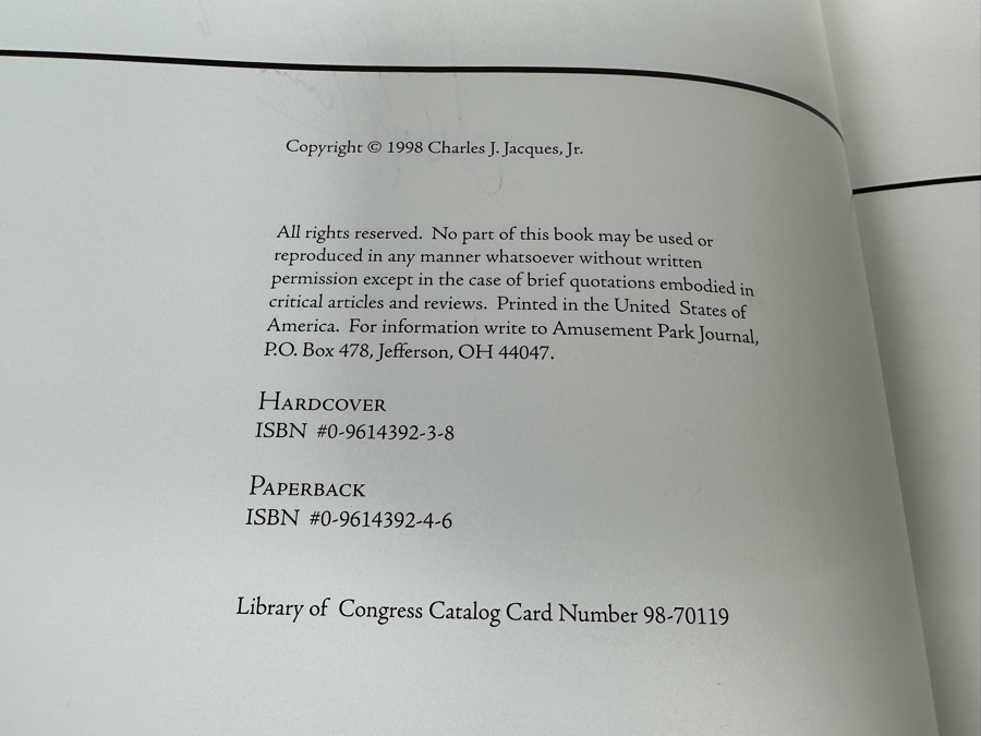 Roller Coaster Amusement Park Books (Some Signed First Edition Books) - See Photos [Photo 18]