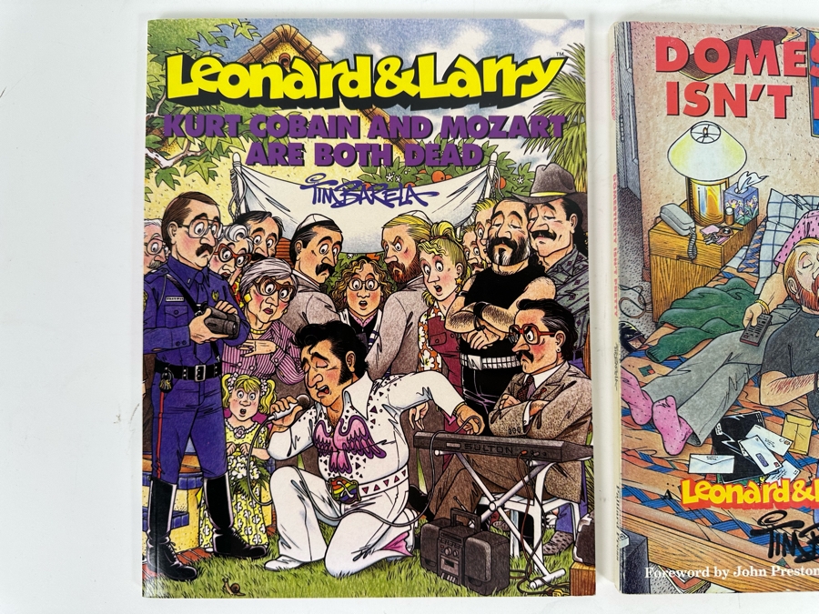 Pair Of Signed Tim Barela Leonard & Larry Comic Books [Photo 3]
