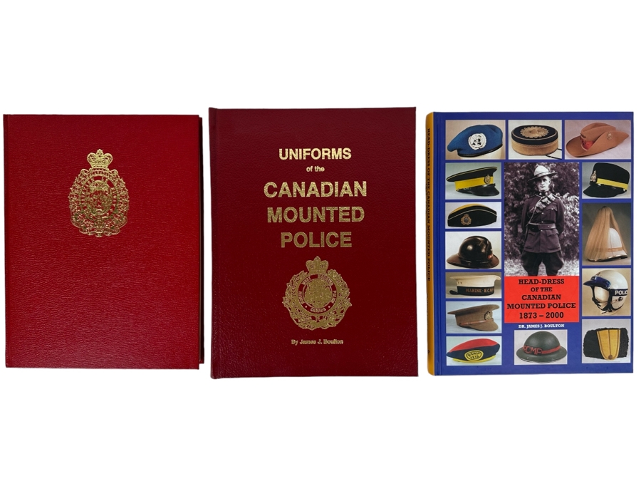 (3) Hardcover Books On The Canadian Mounted Police (Uniforms Of The Canadian Mounted Police Is Signed)