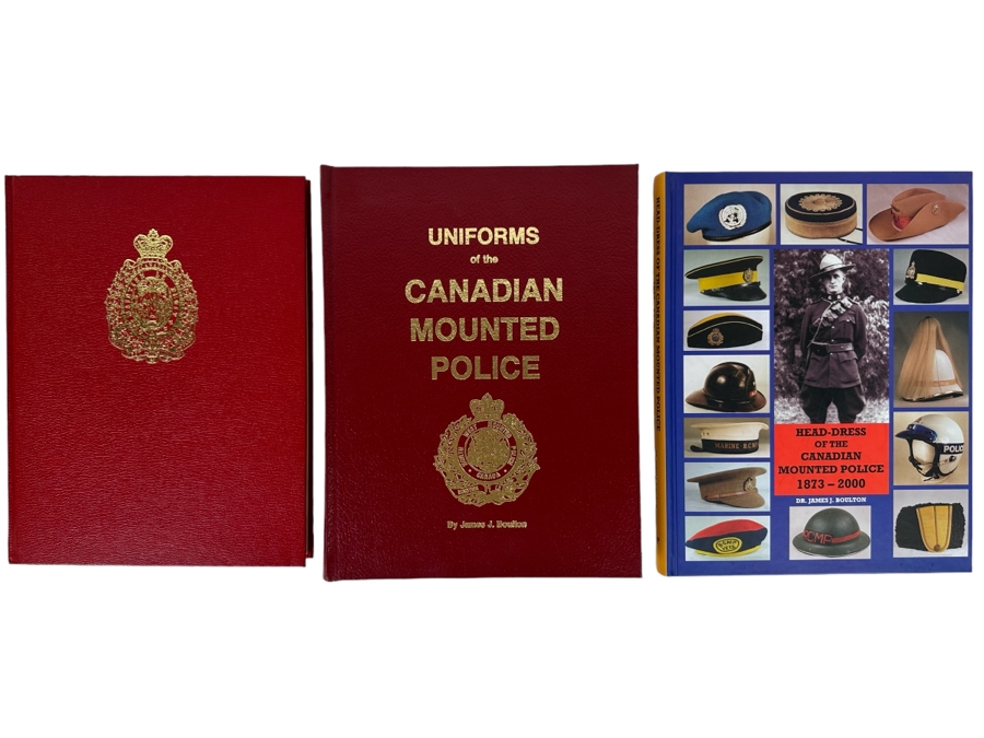 (3) Hardcover Books On The Canadian Mounted Police (Uniforms Of The Canadian Mounted Police Is Signed) [Photo 1]
