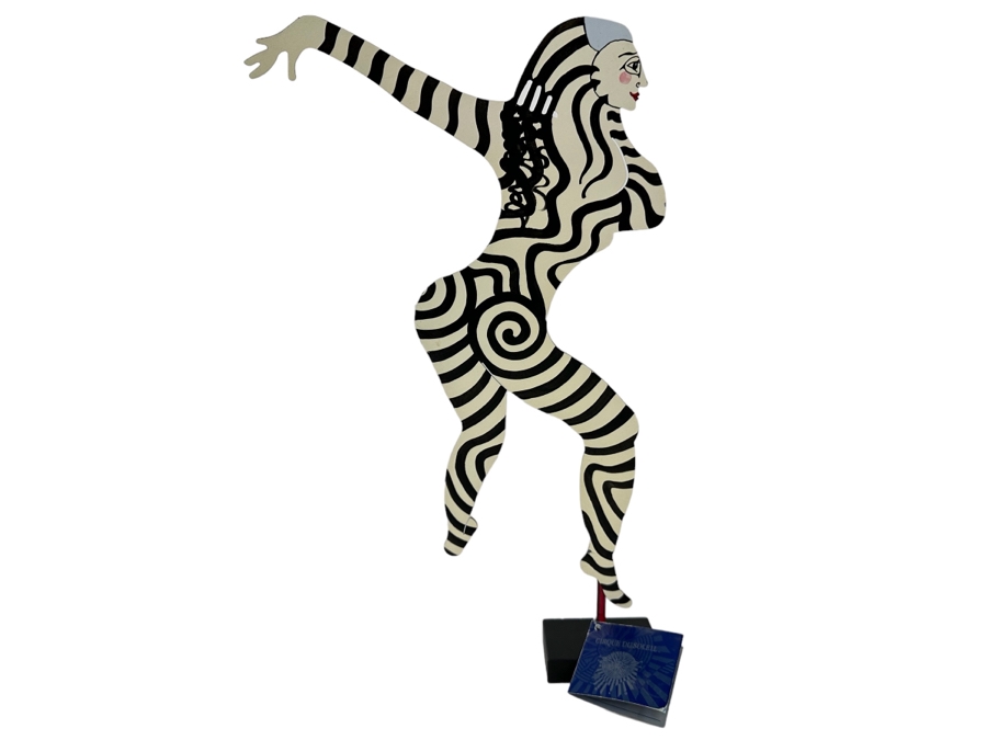 Signed Judie Bomberger Cirque Du Soleil Metal Hand Painted Sculpture 16H [Photo 1]