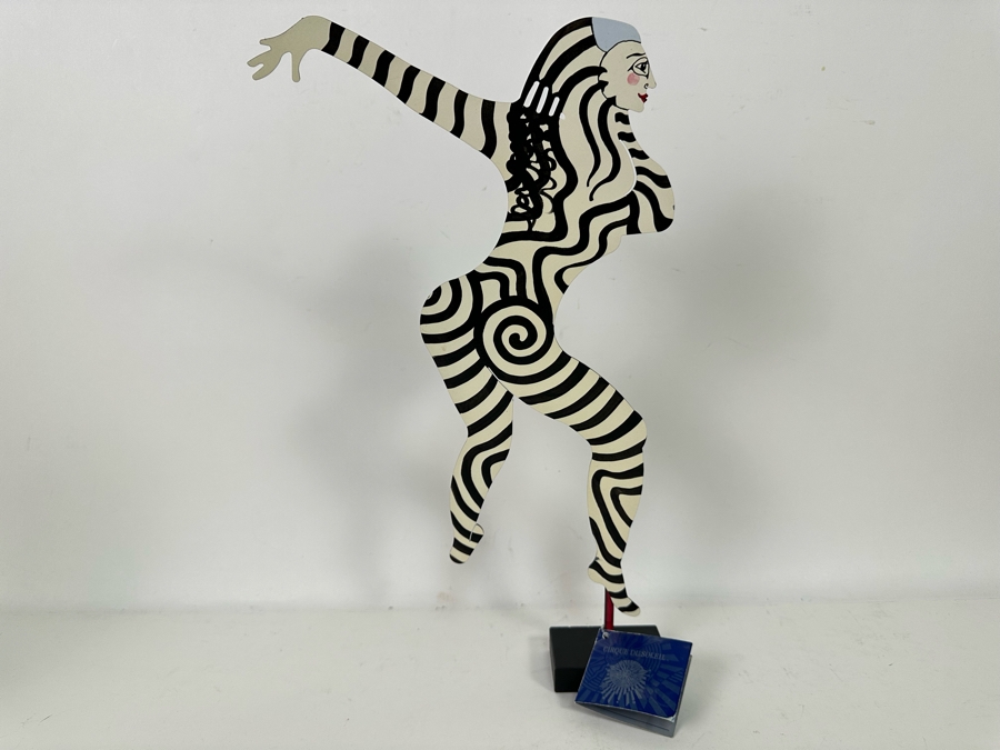 Signed Judie Bomberger Cirque Du Soleil Metal Hand Painted Sculpture 16H [Photo 2]