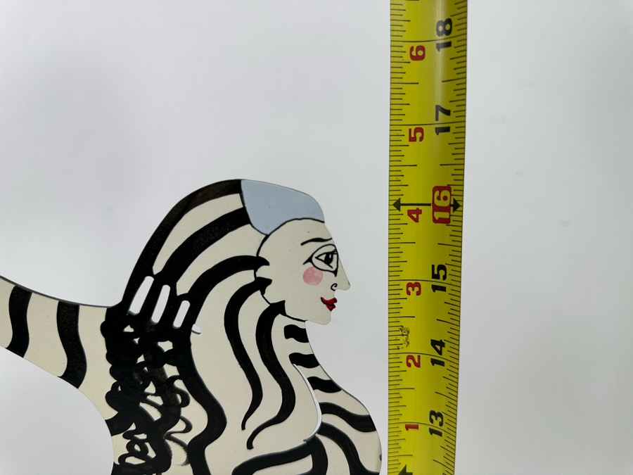 Signed Judie Bomberger Cirque Du Soleil Metal Hand Painted Sculpture 16H [Photo 10]