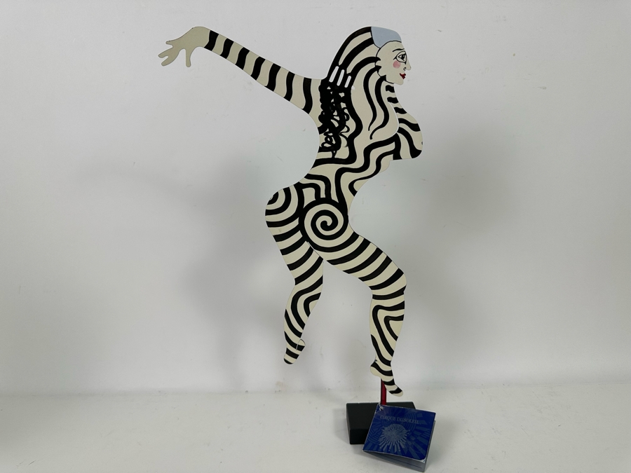 Signed Judie Bomberger Cirque Du Soleil Metal Hand Painted Sculpture 16H [Photo 3]