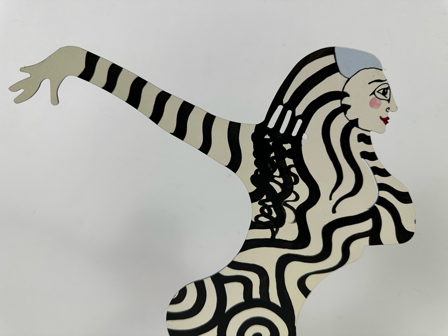 Signed Judie Bomberger Cirque Du Soleil Metal Hand Painted Sculpture 16H [Photo 4]