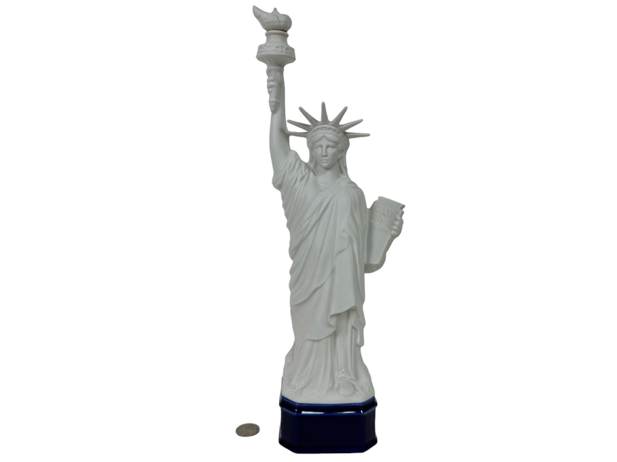 Limoges France Statue Of Liberty Decanter 16H