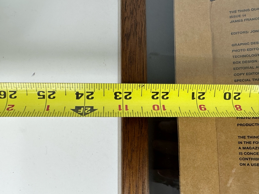 The Thing Quarterly Issue 14 James Franco Hand Signed With Lipstick Mirror 'Brad Forever' (Mirror Is Cracked) Shawdowbox Framed 23W X 27H X 3D [Photo 11]