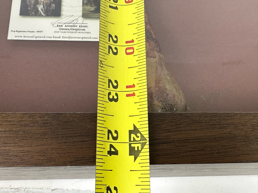 Screen Used Movie Prop Foam Club Used In Filming Spartacus: War Of The Damned With Cert Shadowbox Framed 19.5W X 24.5H X 3D [Photo 19]