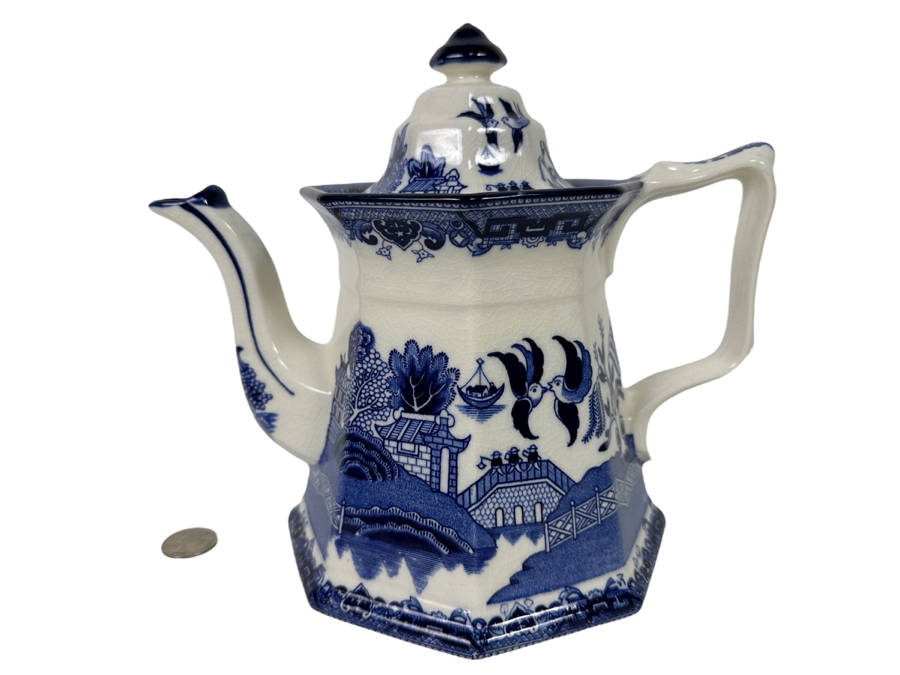 E&C Challinor Ironstone China Coffee Pot 8.5H [Photo 1]