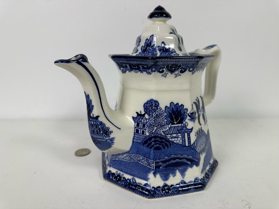 E&C Challinor Ironstone China Coffee Pot 8.5H