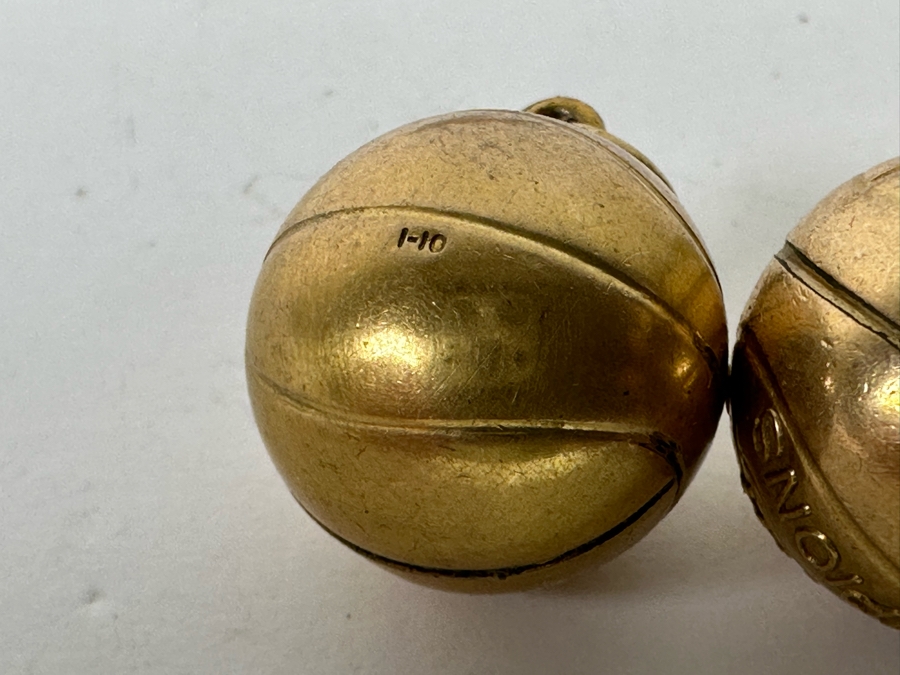 Various Medals And Pendants Including (2) Gold Filled Basketball Pendants, (1) Sterling Silver Basketball Pendant, Sterling Basketball Medal, U.S. Grant Hotel Token - See Photos [Photo 17]