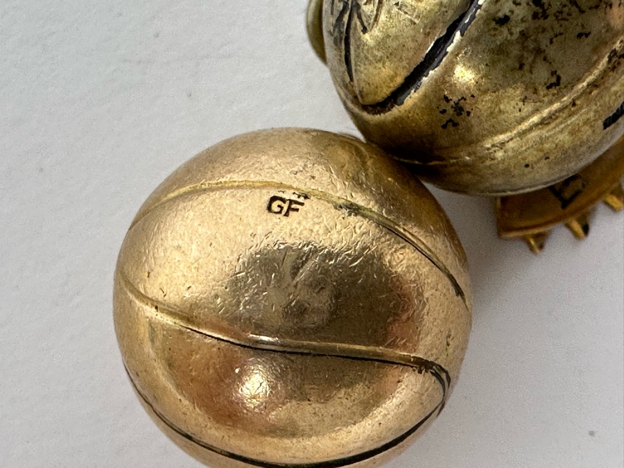 Various Medals And Pendants Including (2) Gold Filled Basketball Pendants, (1) Sterling Silver Basketball Pendant, Sterling Basketball Medal, U.S. Grant Hotel Token - See Photos [Photo 16]