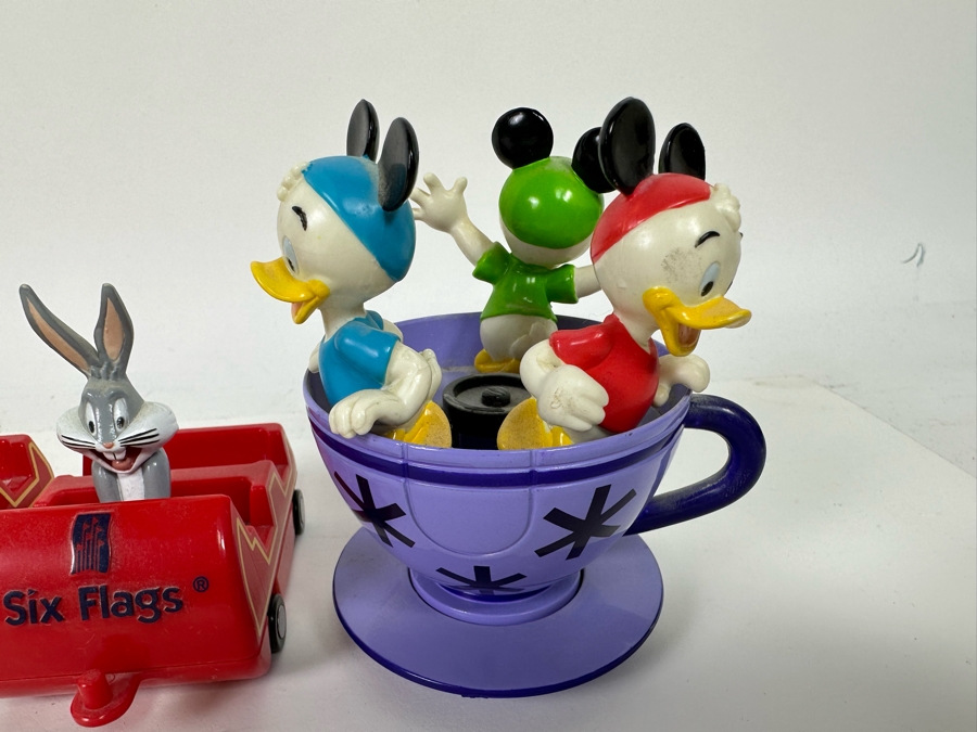 Disney Teacup Figurine And Six Flags Looney Tunes Roller Coaster [Photo 9]
