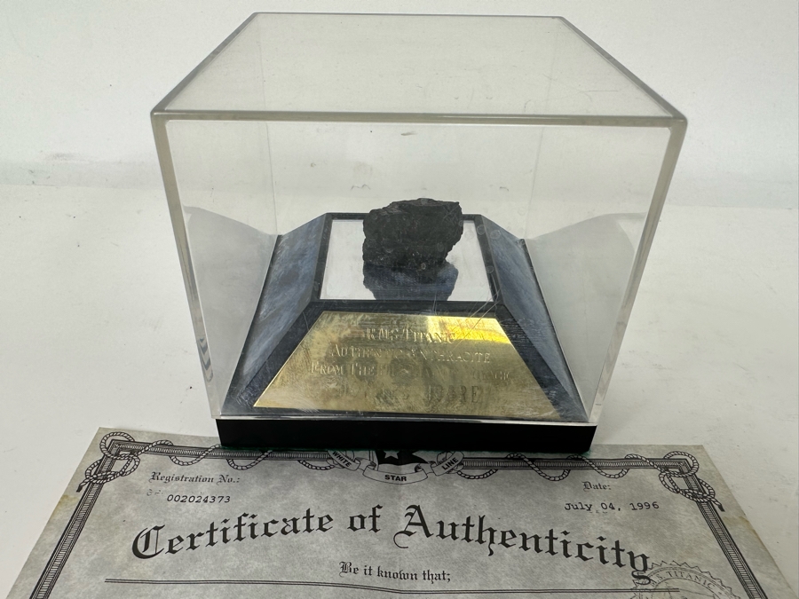 Authentic Anthracite From The 1912 Maiden Voyage Of RMS Titanic With Cert [Photo 3]