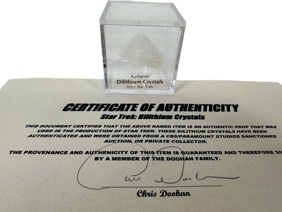 Authentic Dilithium Crytals Movie Prop From Star Trek With Cert [Photo 1]