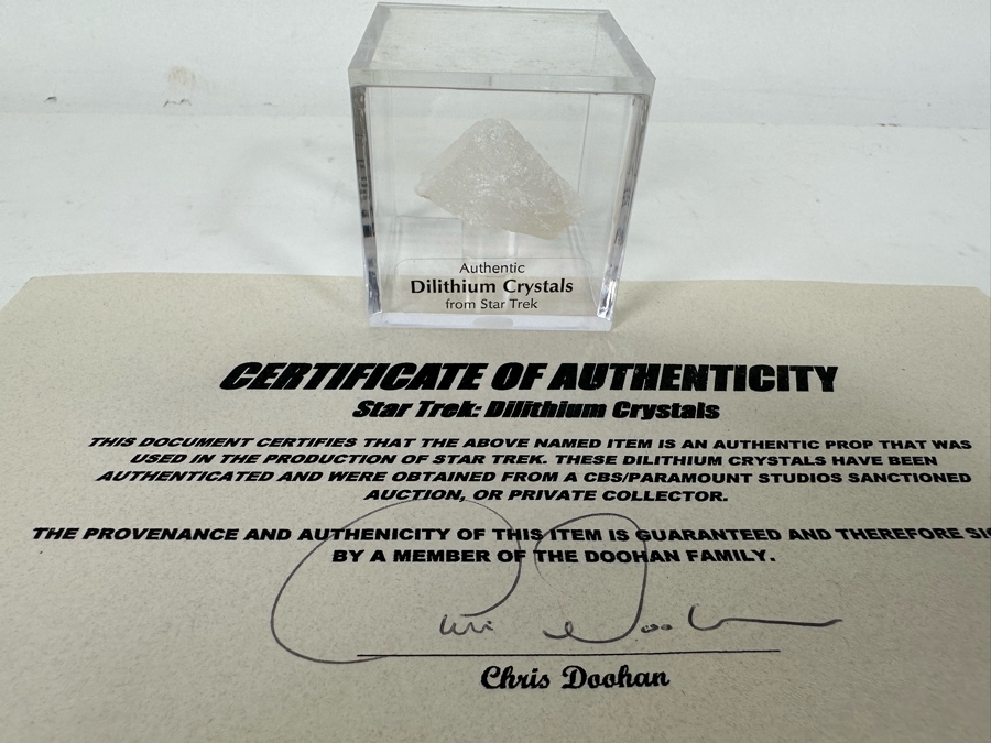 Authentic Dilithium Crytals Movie Prop From Star Trek With Cert [Photo 2]
