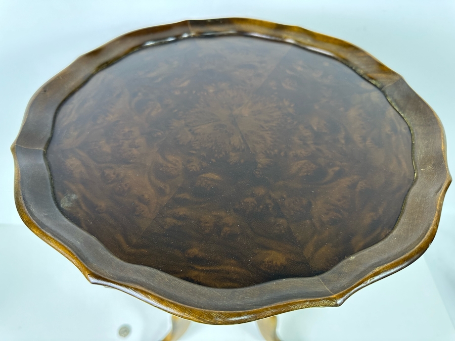 Antique Small Wooden Tripod Table 14W X 20H [Photo 5]