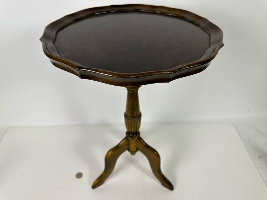 Antique Small Wooden Tripod Table 14W X 20H [Photo 3]