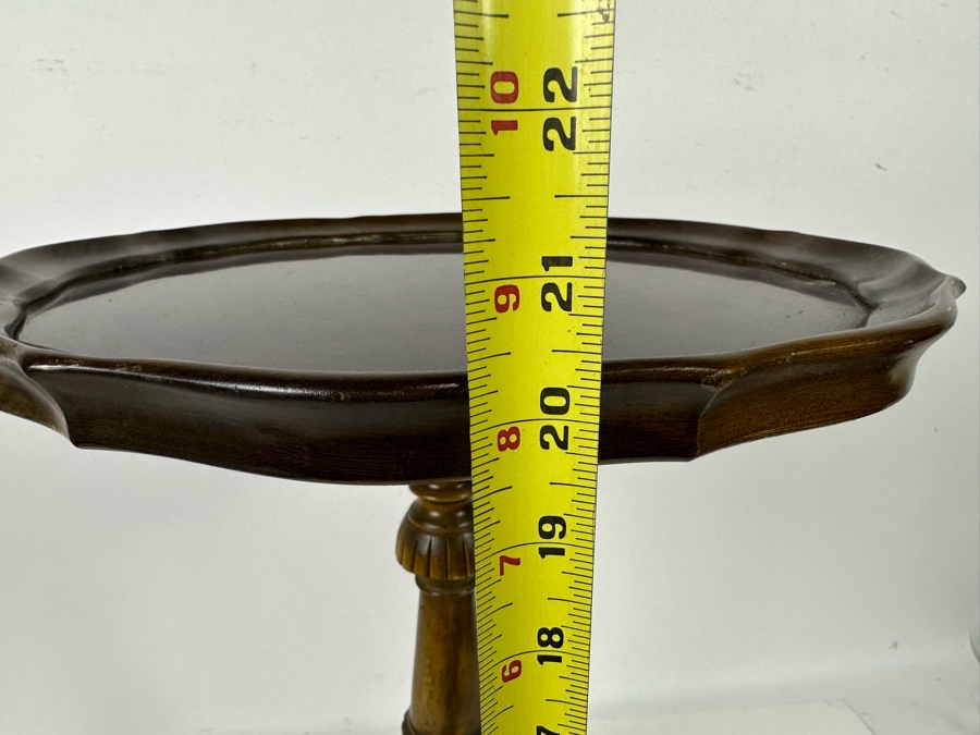 Antique Small Wooden Tripod Table 14W X 20H [Photo 11]