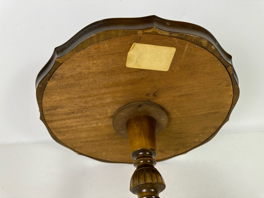 Antique Small Wooden Tripod Table 14W X 20H [Photo 8]