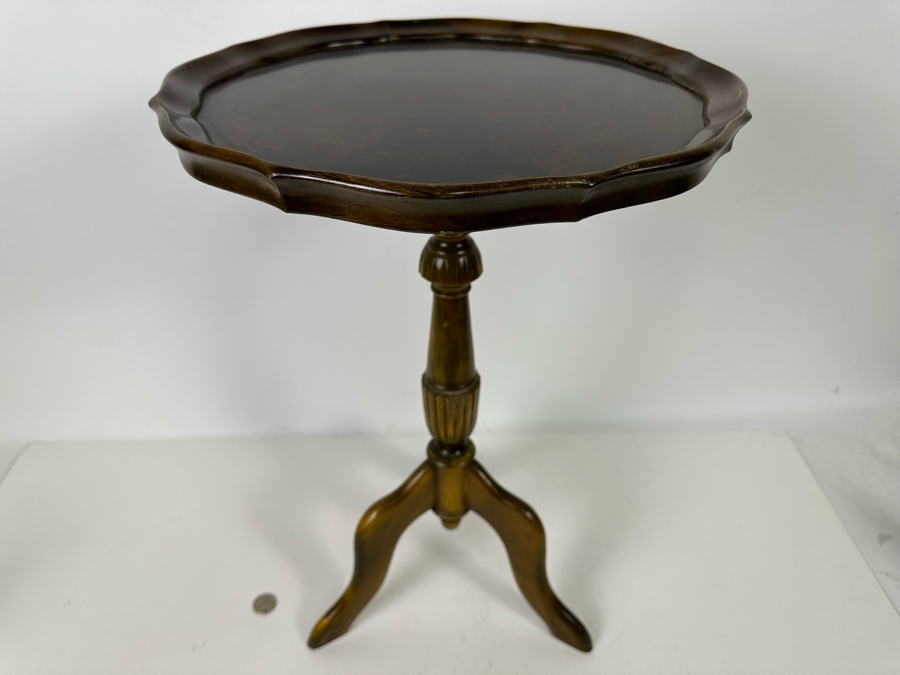 Antique Small Wooden Tripod Table 14W X 20H [Photo 2]